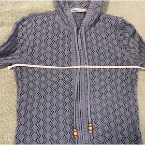 Athleta Sundial Crochet Hoodie Sweater Women’s Size Small